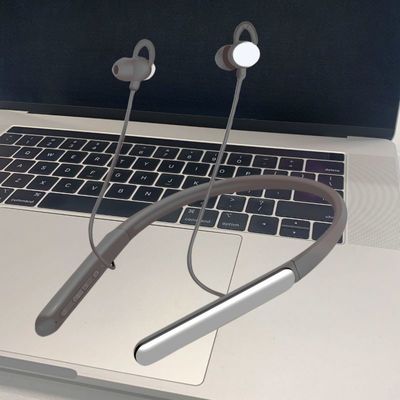 Siyah 80 saatlik kulaklık boynunda RoHS Bluetooth Asistan Dinleme Aygıtları