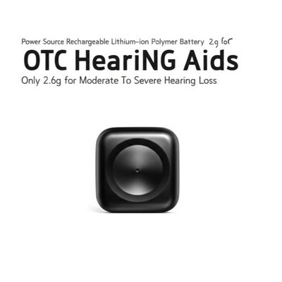 Güç Kaynağı Şarj Edilebilir Lityum-iyon Polimer Pil, Reçetesiz İşitme Cihazları Sadece, Orta ve İleri Derecede İşitme Kaybı İçin 2.6g